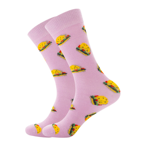 Burger Pattern Cozy Socks (EU34-EU39) 漢堡包圖案舒適襪子 (歐碼34-歐碼39)