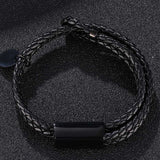 Leather Double Rope Braided Bracelet (Inner Perimeter 150mm - 250mm) 真皮雙繩編織手鍊 (內周長 150mm - 250mm) KJBR16034