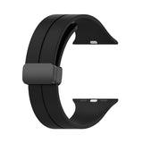 Black Magnetic Buckle Silicone Apple Watch Band 黑色磁吸扣矽膠 Apple 錶帶 KCWATCH1244