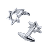 Lucky Silver Hexagonal Star Cufflinks 幸運銀色六角星袖扣 (KC20345)