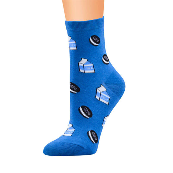 Milk Cookies Pattern Cozy Socks (One Size) 牛奶餅乾圖案舒適襪子 (均碼) HS202364