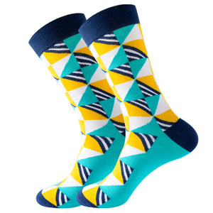 Diamond Pattern Cozy Socks (EU38-EU45) 菱形圖案舒適襪子 (歐碼38-歐碼45) HS202396