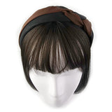 Brown and Black Faux Leather Pleated Headband 棕黑色人造皮褶皺頭箍 HA20397