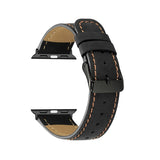 Black Genuine Leather Apple Watch Band 黑色真皮Apple 錶帶 (KCWATCH1039a)
