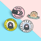 Cartoon Cat Paw Enamel Pins 卡通猫爪徽章 / 別針 / 胸針