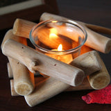 Wooden Candlestick 原木製燭台