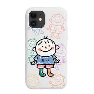 Cartoon Doodle Boy / Girl iPhone 12 Case 卡通塗鴉男生 / 女生 iPhone 12 手機殼