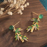 Vintage Bamboo Leaf Shape Earrings 復古竹葉形耳環 KJEA20125
