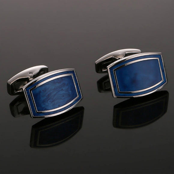 Blue Agate Cufflinks ** Free Gift ** 藍色瑪瑙袖扣 ** 附送贈品 **