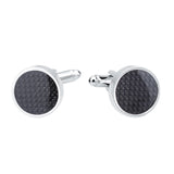 Round Black Elegant French Cufflinks 圓形黑色法式袖扣