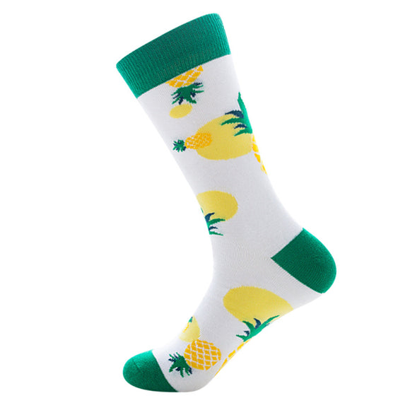 Pineapple Pattern Cozy Socks (EU39-EU45) 鳳梨圖案舒適襪子 (歐碼39-歐碼45)