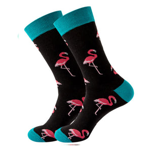 Flamingo Pattern Cozy Socks (EU39-EU45) 火烈鳥圖案舒適襪子 (歐碼39-歐碼45)