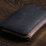 Black Grained Leather Card Holder 黑色真牛皮信用卡套 CH19022