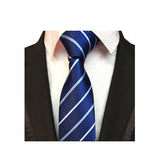 Blue Tie, Pocket Square, Cufflinks, Tie Clip 4 Pieces Gift Set 藍色領帶口袋巾袖扣領帶夾4件套裝 KCBT2043