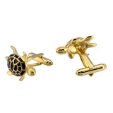 Gold Enamel Tortoise Cufflinks 金色龜袖扣