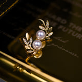 Olive Shape Faux Pearl Earrings 橄欖枝形人造珍珠耳環 KJEA20113