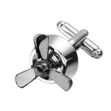 Black Movement Propeller Men Cufflinks ** Free Gift ** 黑色螺旋槳袖扣 ** 附送贈品 **