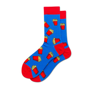 Fries Pattern Cozy Socks (EU39-EU46) 薯條圖案舒適襪子 (歐碼39-歐碼46)