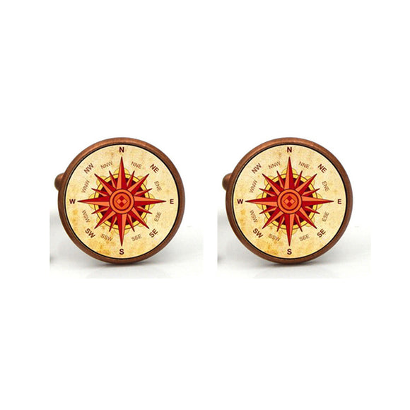 Vintage Compass Cufflinks ** Free Gift ** 復古指南針袖扣 ** 附送贈品 **