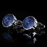 Blue Watch Cufflinks 藍底時針表袖扣