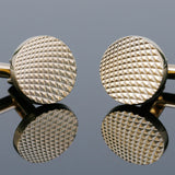 Round Gold Cufflinks  圓形金色袖扣