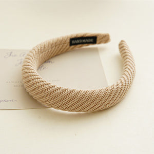 Knitted Yarn Light Coffee Headband 針織毛線淺咖頭箍 HA20401