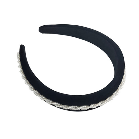 Vintage Black Velvet Headband 復古黑色絲絨頭箍 HA20402