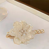 Pearl White Camellia Flower Hair Clip 珍珠白山茶花朵髮夾 (HA20403)