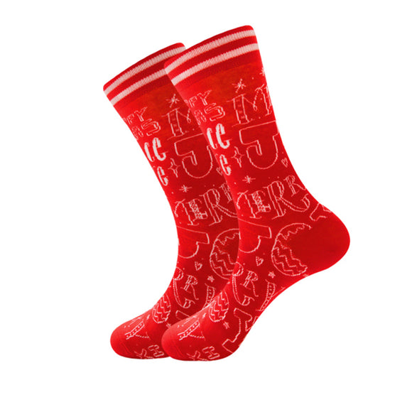 Christmas Pattern Cozy Socks (EU38-EU45) 聖誕圖案舒適襪子 (歐碼38-歐碼45) HS202407