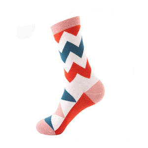 Geometric Pattern Cozy Socks (One Size) 幾何圖案舒適襪子 (均碼) HS202408