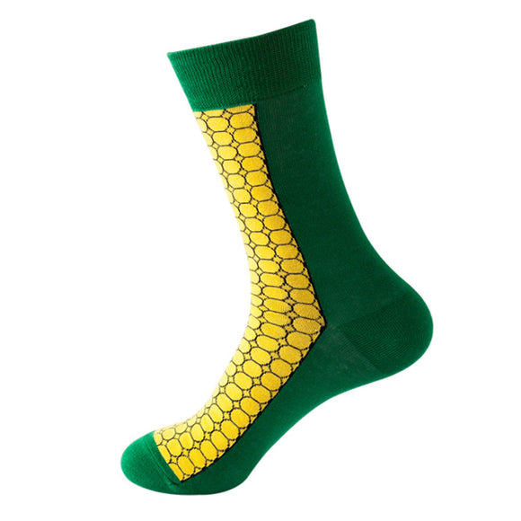 Corn Pattern Cozy Socks (One Size) 玉米圖案舒適襪子 (均碼)