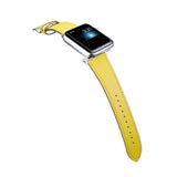 Yellow Genuine Leather Apple Watch Band 38MM, 42MM 黄色真皮Apple 38MM, 42MM 錶帶