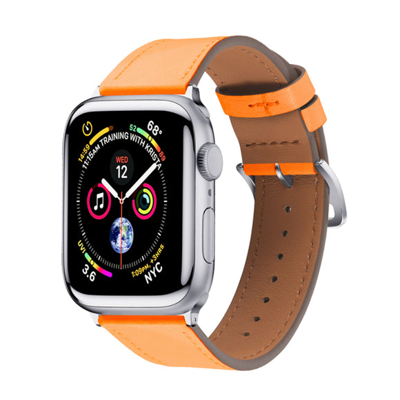 Orange Genuine Leather Apple Watch Band 38MM, 42MM 橙色真皮Apple 38MM, 42MM 錶帶
