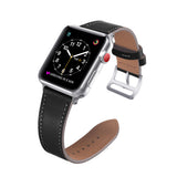 Black Genuine Leather Apple Watch Band 38MM, 42MM 黑色真皮Apple 38MM, 42MM 錶帶