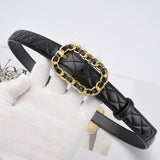 Black Women Genuine Leather Belt 黑色女士真皮皮带 KCBELT1048