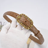 Caramel Women Genuine Leather Belt 焦糖色女士真皮皮带 KCBELT1049