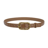 Caramel Women Genuine Leather Belt 焦糖色女士真皮皮带 KCBELT1049