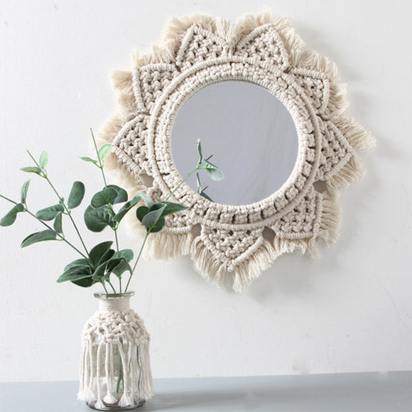 Nordic Bohemian Makeup Mirror Bedside Wall Hanging Decoration (Not included Mirror) 北歐波西米亞化妝鏡床頭壁掛裝飾 (不包括镜子)