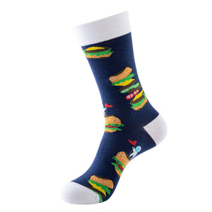 Hamburger Pattern Cozy Socks (One Size) 漢堡包圖案舒適襪子 (均碼) HS202004