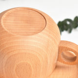 Natural Beech Wood Coffee Cup and Coffee Plate 天然櫸木咖啡杯和咖啡碟