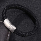 Faux Leather Magnetic Bracelet 人造皮革磁扣手鍊  (KJBR16022)