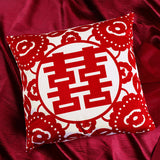 Set of 2 Chinese Wedding Double Happiness Pillowcase Without Core 2件套 中式紅雙喜抱枕套不含芯 (KCHM1046)