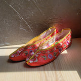 Handmade Red Wedding Flat Shoes ** Free Gift ** 手工製造紅色繡花鞋  ** 附送贈品 **