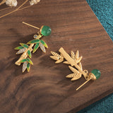 Vintage Bamboo Leaf Shape Earrings 復古竹葉形耳環 KJEA20125