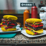 Set of 3 Pairs Hamburger Pattern Cozy Socks (One Size) 3件套漢堡圖案舒適襪子 (均碼) HS202020