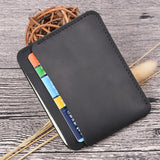 Black Grained Leather Card Holder 黑色真牛皮信用卡套 CH19024