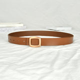 Caramel Women Genuine Leather Belt 焦糖色女士真皮皮带 KCBELT1050