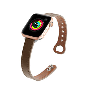 Brown Genuine Leather Apple Watch Band 38MM / 40MM, 42MM / 44MM (for small wrist) 棕色真皮Apple 38MM / 40MM , 42MM / 44MM錶帶 (適合小手腕)