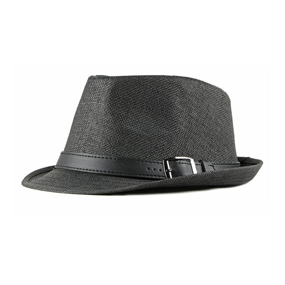Black British Jazz Straw Hat 黑色英倫爵士草編帽 (KCHT2057)