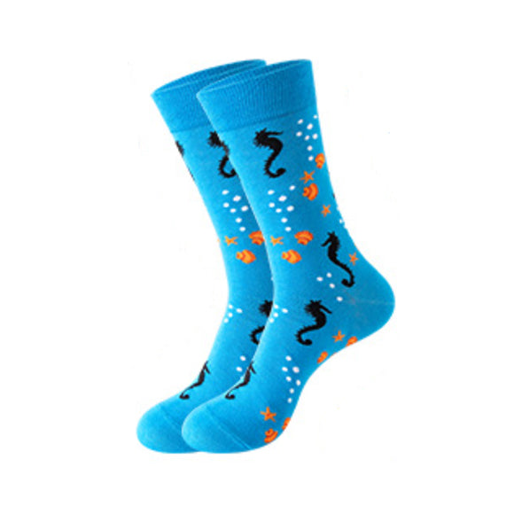 Seahorses Pattern Cozy Socks (One Size) 海馬圖案舒適襪子 (均碼) HS202058